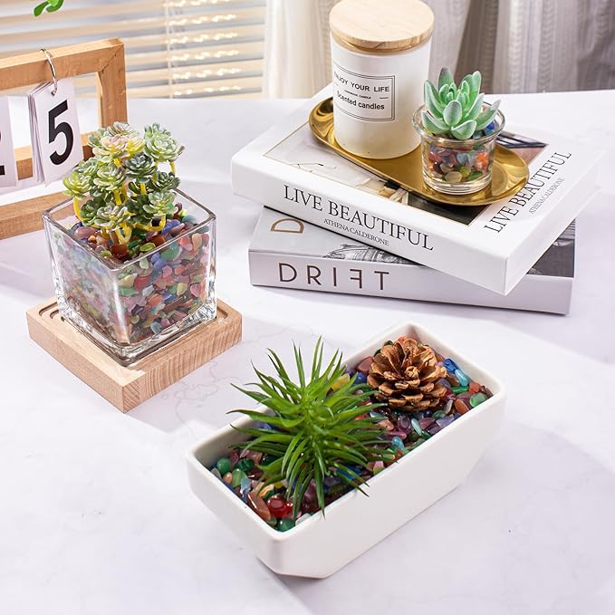 0.5 Lb/230g Multicolor Cat Eye Stones Pebbles Polished Aquarium Rocks Gravel, 7-9mm Natural Gemstones Tumbled Chips Bulk for Aquarium, Vase Fillers, Succulent Plants Decor