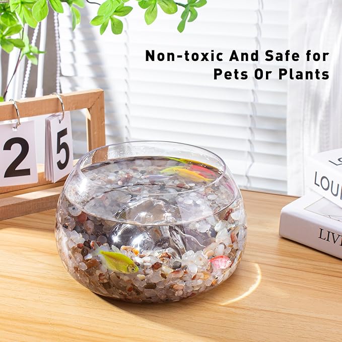 White Agate Crushed Stones Crystal Chips Bulk 3 Lb, Natural Tumbled Crushed Stones Decorative Pebbles Bulk for Vases Filler, Aquarium Gravel Rocks, Succulent Plants Decor