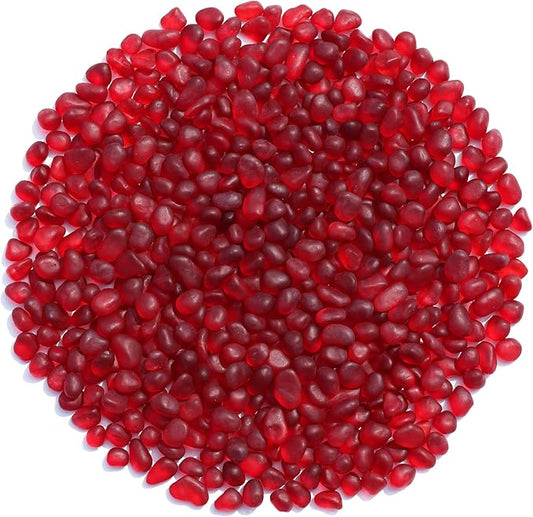 Sea Glass Stones - 0.9LB Red Frosted Glass Pebbles Gemstones - Perfect for Aquarium Rocks, Fish Tank Gravel, Vase Fillers, DIY Crafts, and Home Decor