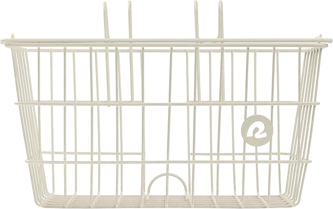 Retrospec Apollo-Lite Lift-Off Bike Basket - Detachable Steel Handlebar Basket with Carrying Handle for Commuting, Shopping & Beach Trips - 14.5in x 9.5in Weather-Resistant Biking Gear