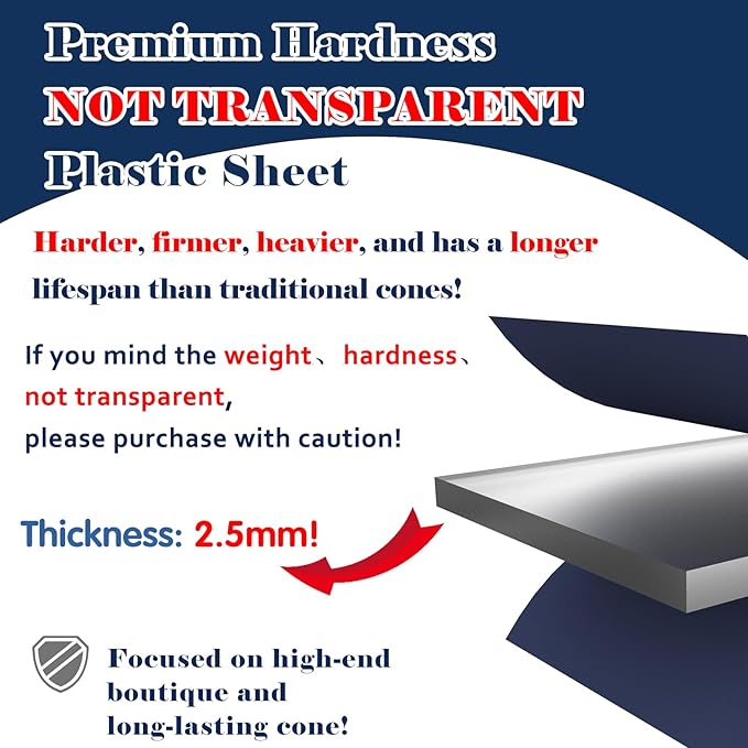 Hard & Heavy Plastic Dog Cone Collar Alternative for Lab Golden GSD (Small&Medium Sized) After Surgery, Large Adjustable Recovery Cone Anti-Lick, Elizabethan Protective Cone of Shame for Healing