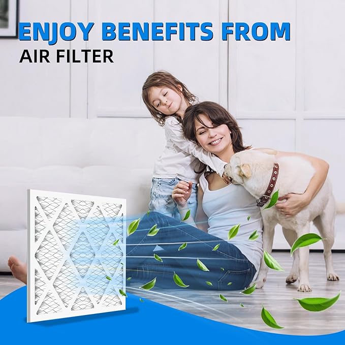 (12 Pack) 18x20x1 Furnace Air Filters, MPR 1900 & FPR 10, MERV 13 Pleated Air Filter (Actual Size: 17.75" x 19.75" x 0.75")