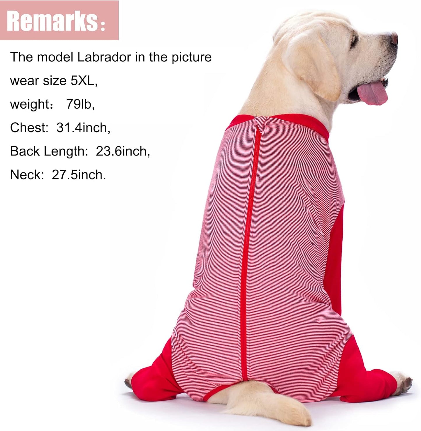 Yeapeeto Dog Onesie Surgery Recovery Suit for Large Medium Bodysuit Dogs Pajamas PJS Full Body for Shedding, Prevent Licking, Wound Protection, Cone Alternative (X-Large, Red)