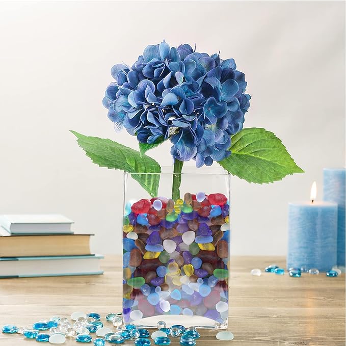 Sea Glass Stones - 2.9LB/46.4oz Colorful Frosted Glass Pebbles Gemstones - Perfect for Aquarium Rocks, Fish Tank Gravel, Vase Fillers, Seaglass DIY Crafts, and Home Decor