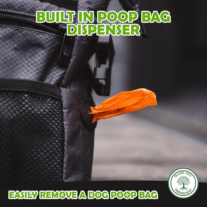 Dog Poop Holder with Dog Poop Bag Dispenser for Responsible Pet Owners - Leave no Trace!