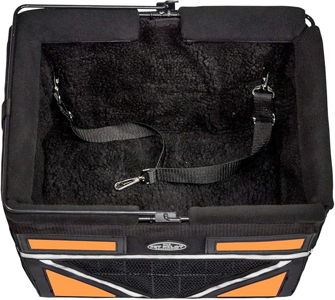 TRAVELIN K9 Pet-Pilot MAX Dog Bicycle Basket Carrier | 8 Color Options for Your Bike (Orange)