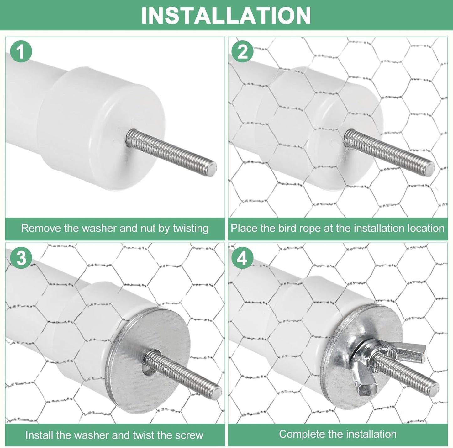 2-Pack Rope Perches for Bird Cages, 31.5 in Length Comfort Grip Flexible Rope Perch Beak & Paw Grinding for Parrots/Cockatiels/Parakeets, Bird Platform Sand [Pink]