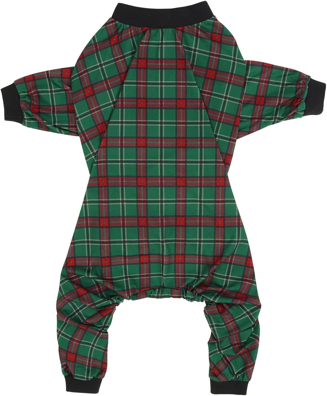 HDE Dog Pajamas One Piece Jammies Jumpsuit Pet Clothes Outfit Stretchy Lightweight Comfy Shirt Pjs for M-3XL Dogs Holiday Plaid - 3XL
