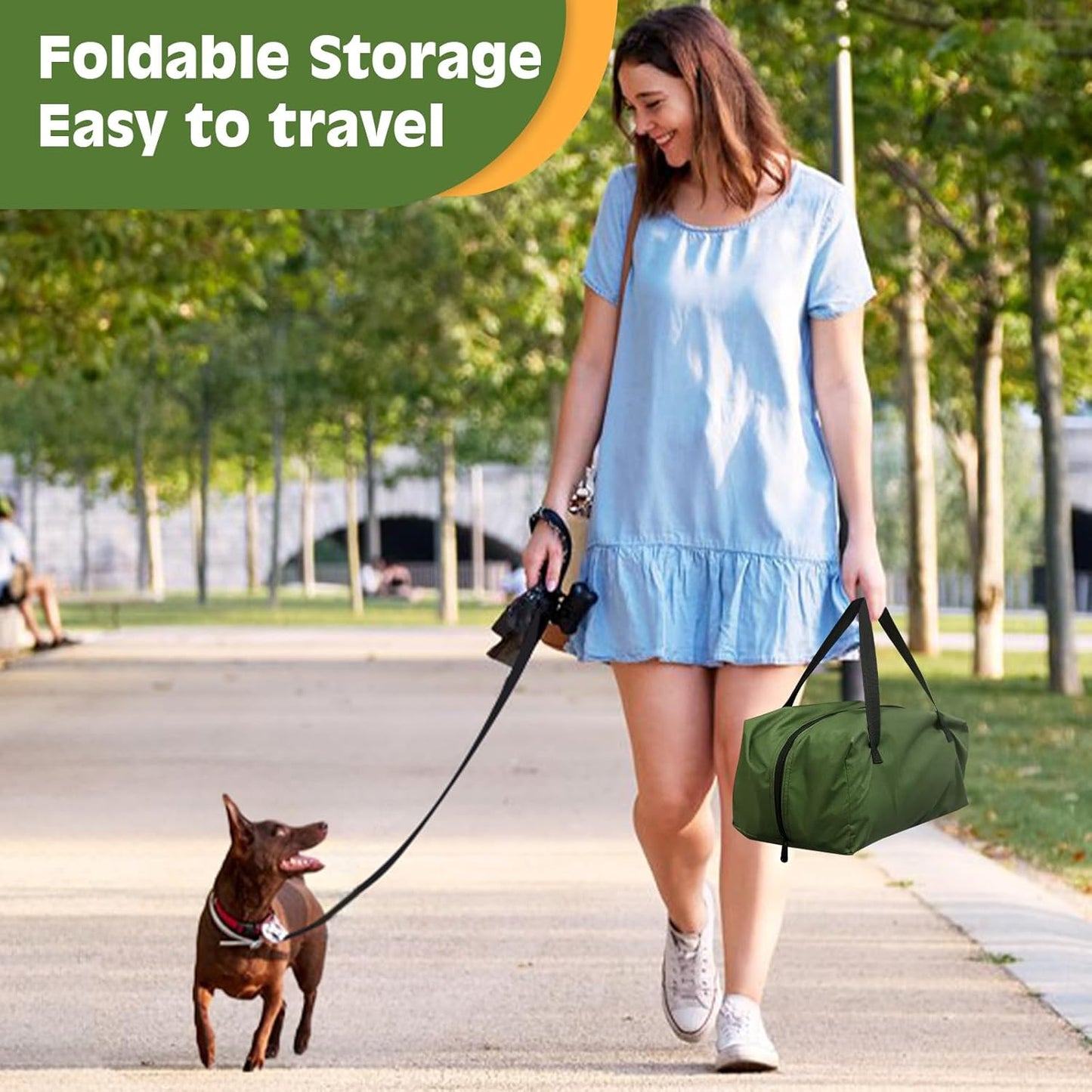 24" Small Dog Crate,Portable Crate for Small Dogs, Portable Travel Pet Crates,Soft Dog Crate Collapsible Dogs Crate,with 4 Mesh Doors, Foldable Car Kennel for Puppy with Handle for Outdoor - Green