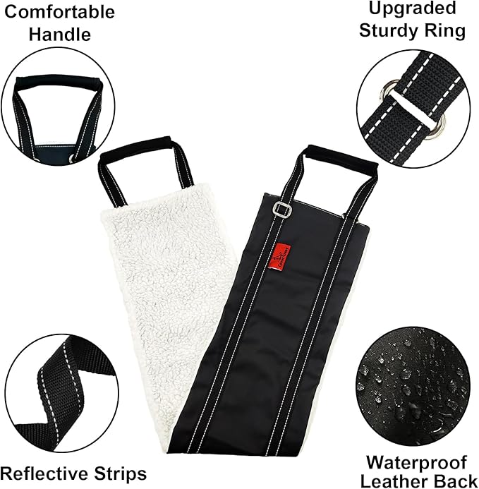 Leather Dog Lift Harness,Sling for Large Dogs Hind Leg Support,Support Harness for Back Legs,Dog Rear Lift Harness Assist for Senior,Injured,Post ACL,TPLO Surgery Recovery Essentials,Mobility aids L