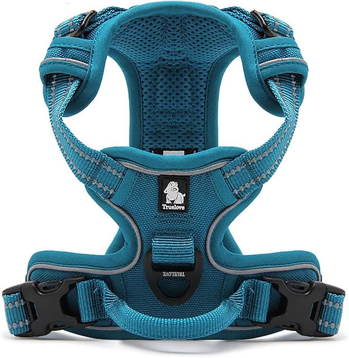 TRUE LOVE Truelove Adjustable No-Pull Dog Harness Reflective Pup Vest Harnesses Comfortable Control Brilliant Colors TLH5651(Blue,XL)