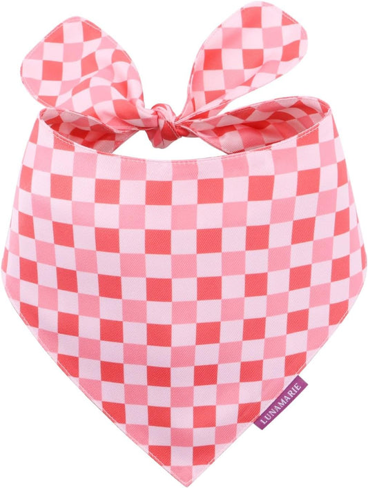 LunaMarie - Luxury Pet Birthday Bandanas -Premium & Silky Poly Fabric | 100% Handmade | Custom Shape Dual Layered (Rebel, X-Small)