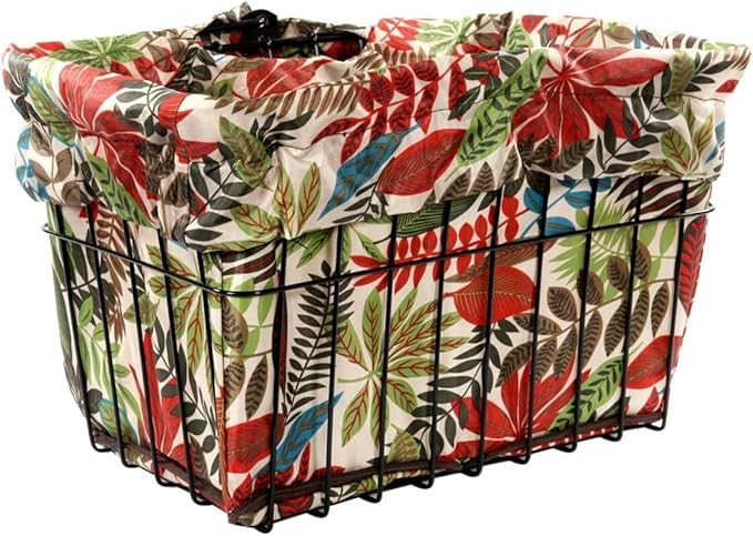 Cruiser Candy Bike Basket Liner Waterproof, Universal Fit for Most Bike Baskets, Stylish 2in1Tote, Bike Basket Cover, EBiKE Front Wire Or Wicker Bike Baskets Fits Up to 15x12x10