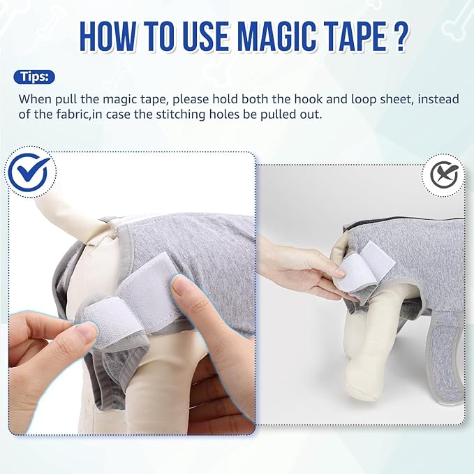 Lukovee Recovery Suit for Dogs, Zipper On Recovery Suit for Female Male Dog, Onesie Abdominal Wounds Cone E-Collar Alternative Prevent Licking Spay Recovery Suit (Small, Grey)