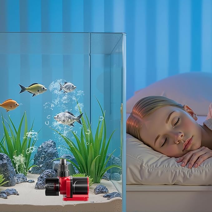 VEVOR Aquarium 24V DC Water Pump, 30W, 800 GPH Marine Wavemaker Return Pump with Controller, Adjustable Flow, Feed Mode, 11.5 ft Maximum Lift, for Saltwater Freshwater Fish Tank Sump Pond Circulation