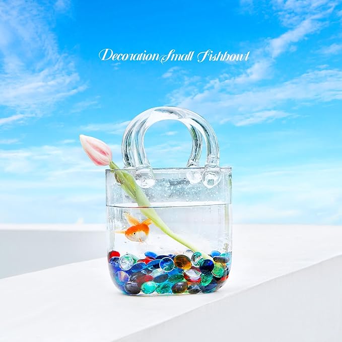 10LB Mixed Color Flat Glass Marbles for Vases, Mancala Stones Gemstone Beads Vase Filler Decorative Glass Pebbles for Fish Tank, DIY Crafts, Mosaics, Aquarium Decor Rocks, Candle Holders