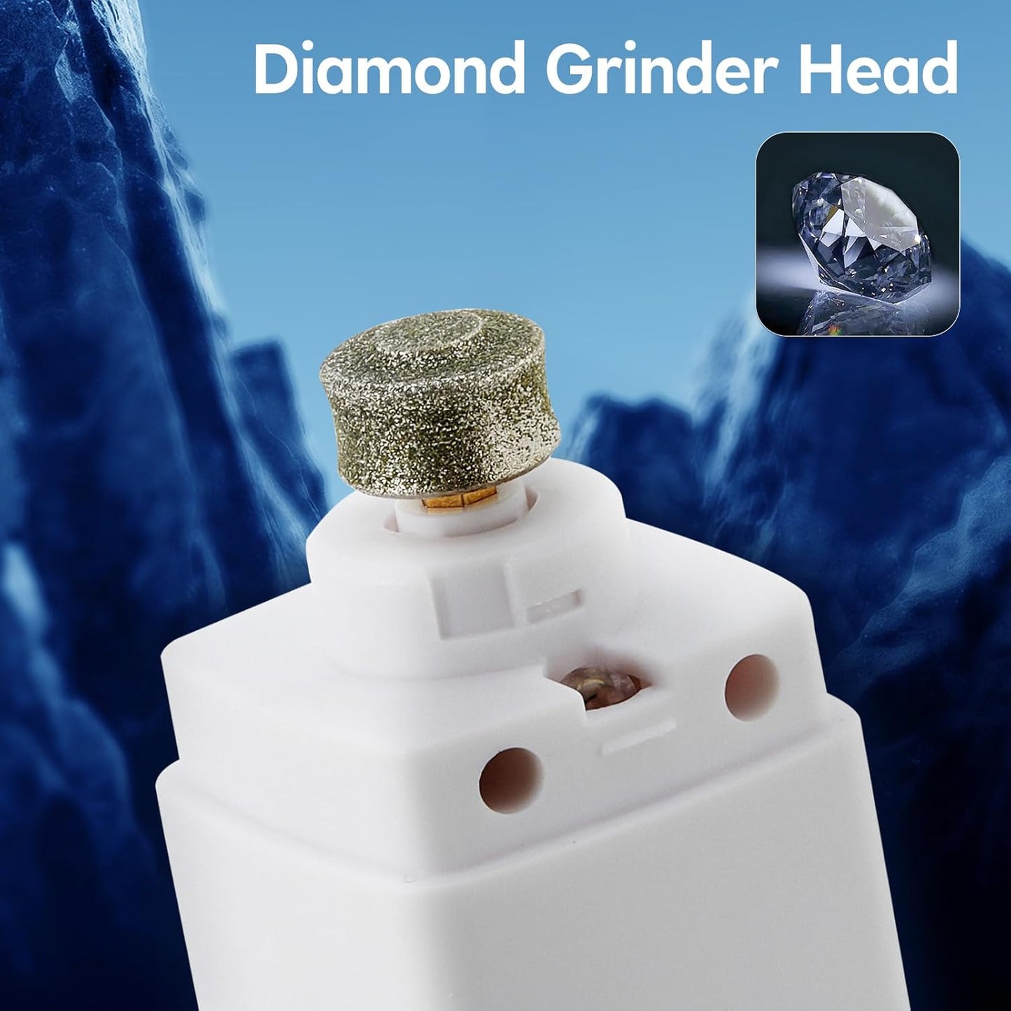 Dog Nail Grinder with 4-Speeds,Pet Claw Trimmers with 2 Modes Lighting UV, Nail Clippers for Small Medium and Large Dogs and Cats, Animal Nail Care,Grooming (White)