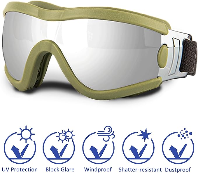 Small Dog Sunglasses with Adjustable Strap UV Protection, Winproof Puppy Sunglasses, Suitable for Dogs Eyes Protection，Soft Dog Goggles