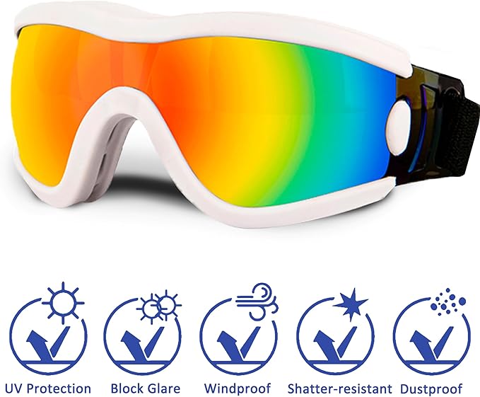 Small Dog Sunglasses with Adjustable Strap UV Protection, Winproof Puppy Sunglasses, Suitable for Dogs Eyes Protection，Soft Dog Goggles