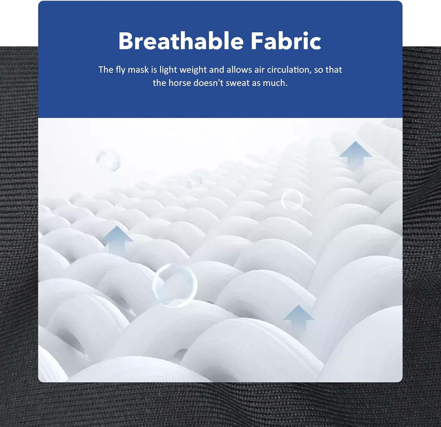 Harrison Howard Super Comfort Stretchy Fly Mask Large Eye Space with UV Protection Soft on Skin with Breathability Dream Star M Cob