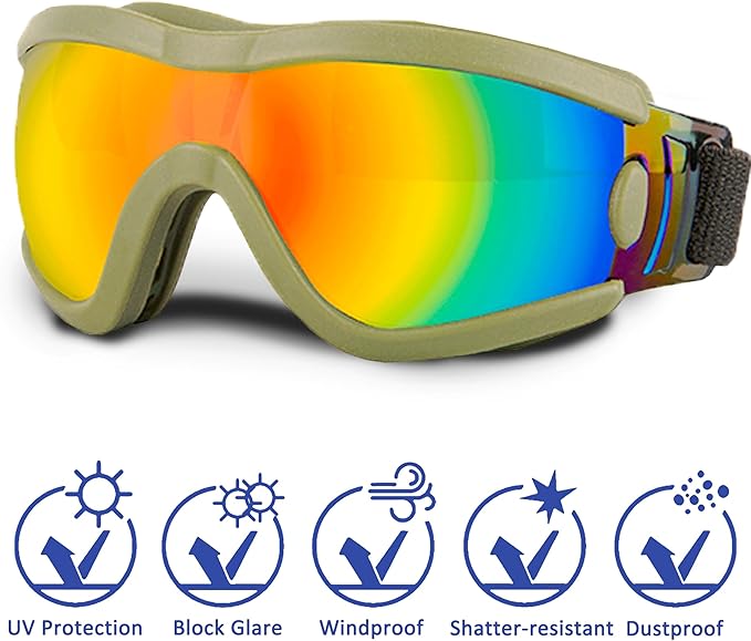 Small Dog Sunglasses with Adjustable Strap UV Protection, Winproof Puppy Sunglasses, Suitable for Dogs Eyes Protection，Soft Dog Goggles