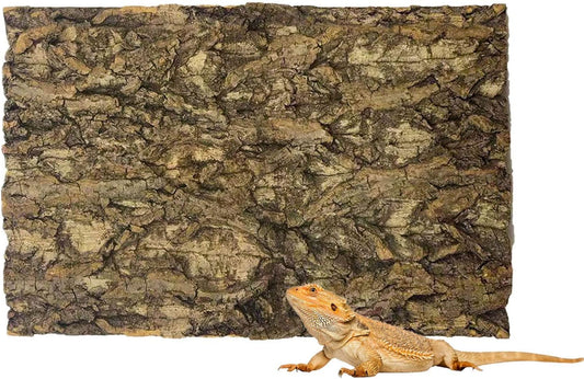 Tfwadmx Terrarium Cork Bark Background, 11.8"x7.8" Thickened Reptile Tank Tree Backdrop Wall Decor Habitat Climbing Mat Decoration for Lizard, Turtle, Gecko, Bearded Dragon, Frog, Chameleon