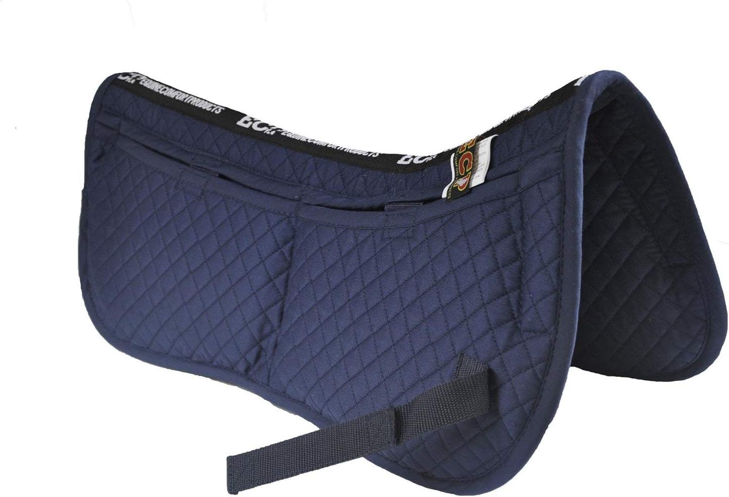 ECP Equine Comfort Products Adjustable Shock Absorbing Memory Foam Half Saddle Pad, Injury Prevention & Pressure Relief, Customizable Fit, Breathable for All Riding Styles