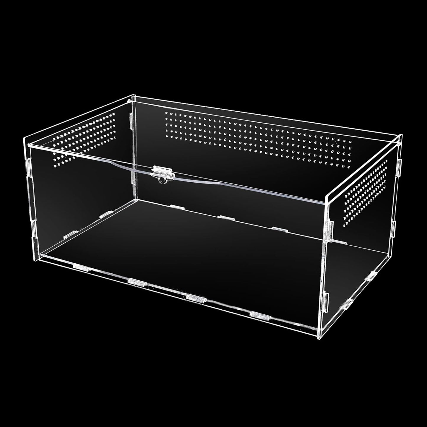 Micro Habitat Terrarium Enclosure, Jumping Spider Enclosure with Locking Latch for Small Tree Dwelling Reptiles,Tarantula, Amphibians, Spiders,Invertebrates (6x8x14 inxh)