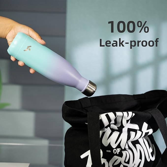 Insulated Water Bottles,25 oz Double Wall Stainless Steel Vacumm Metal Flask for Sports Travel,Lavender Green