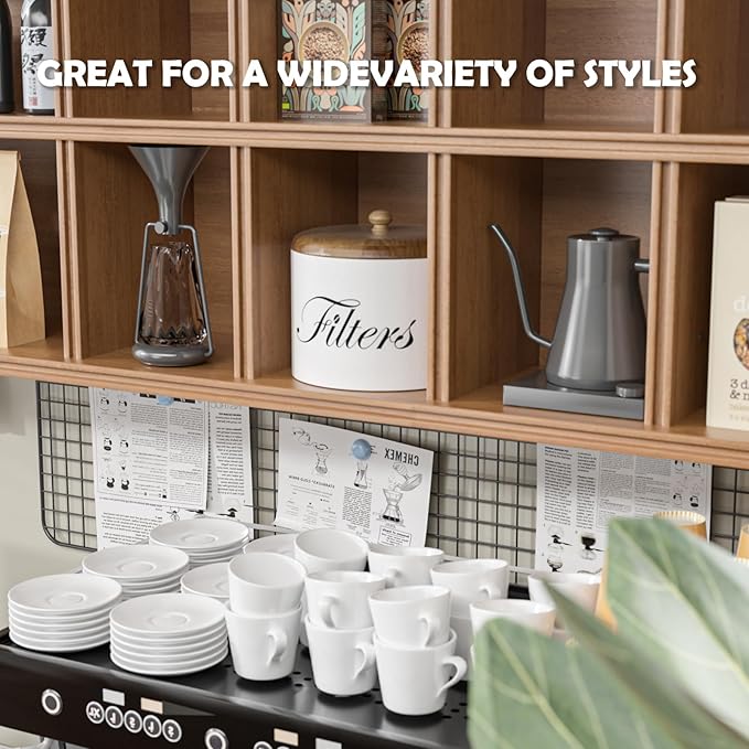 Coffee Filter Holder, Wooden Coffee Filter Storage with Lid, Round CoffeeFilterContainer for Counter, Rustic Farmhouse Bar Accessories Decor (White)