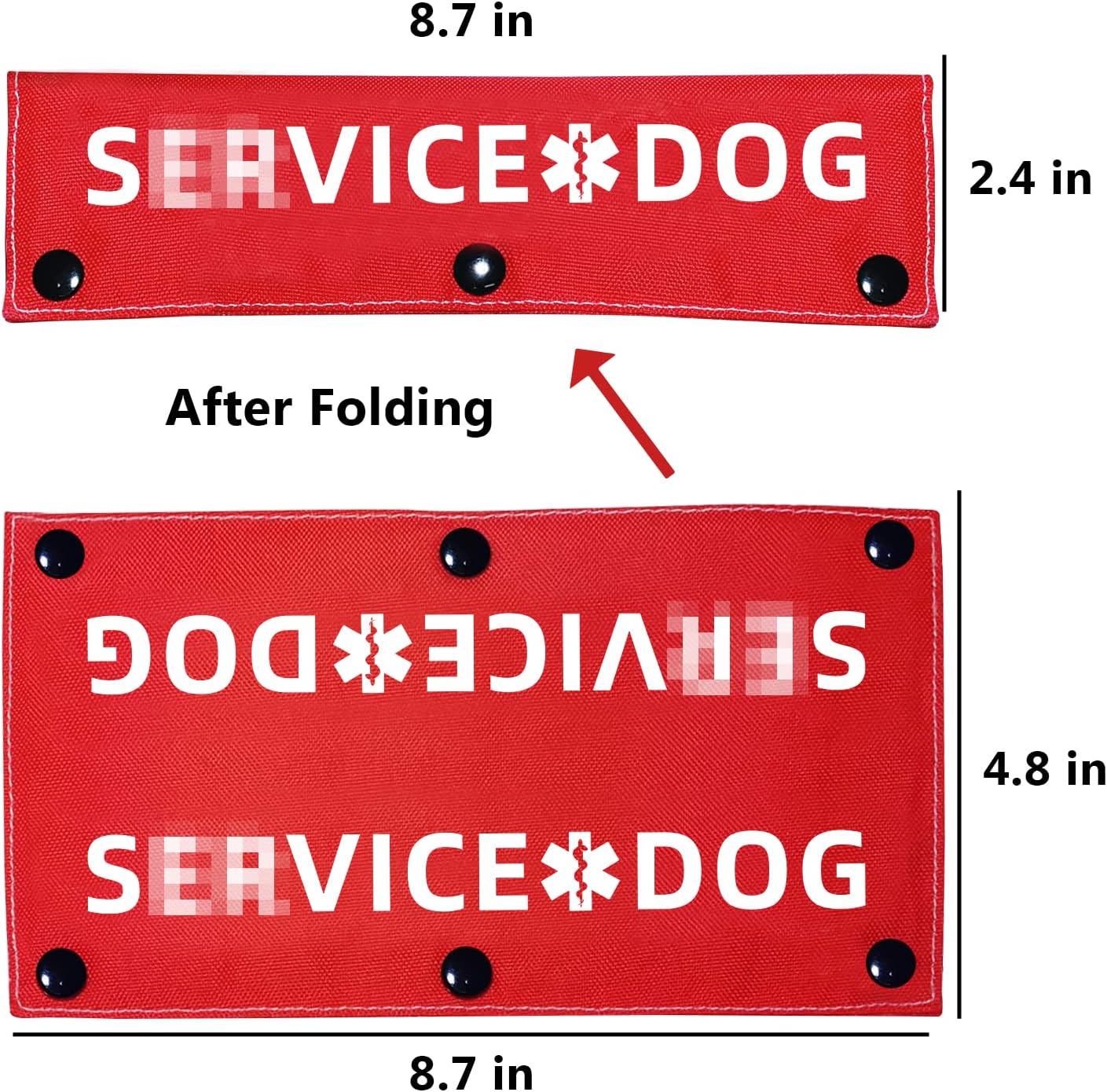 Advivio Funny Red Dog Leash Sleeve, Wrap Alert Hanging ID Patch Tag for Pet Walking and Training, Pet Birthday Gift