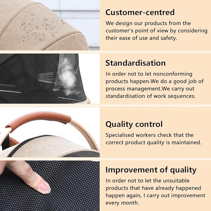 Pettingzoo Dog stroller with 4 Wheels, Folding Cat Stroller for Small/Medium/Large dogs & cats to 60 lbs, pet stroller with removable carrier, Storage BasketCup Holder,3 in1 Multifunctional Detachable