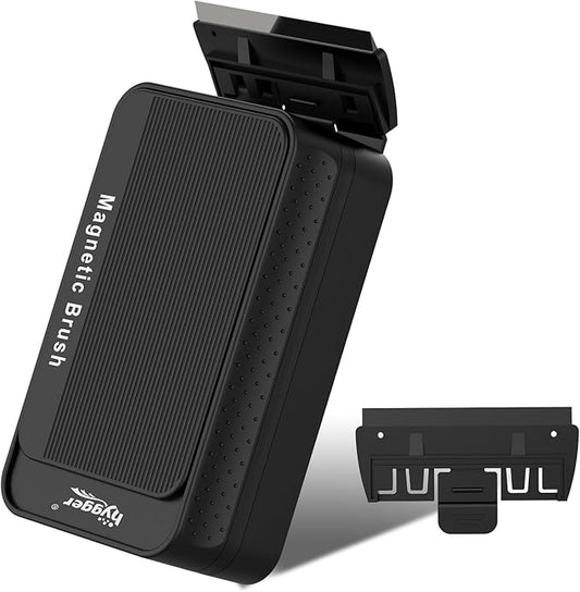 Hygger Aquarium Magnet Glass Cleaner, Magnetic Fish Tank Cleaner With 2 Blades for Glass and Acrylic Aquariums, Aquarium Algae Scraper with Super Strong Magnet for fish tanks 0.25-0.5 inches thick (M)