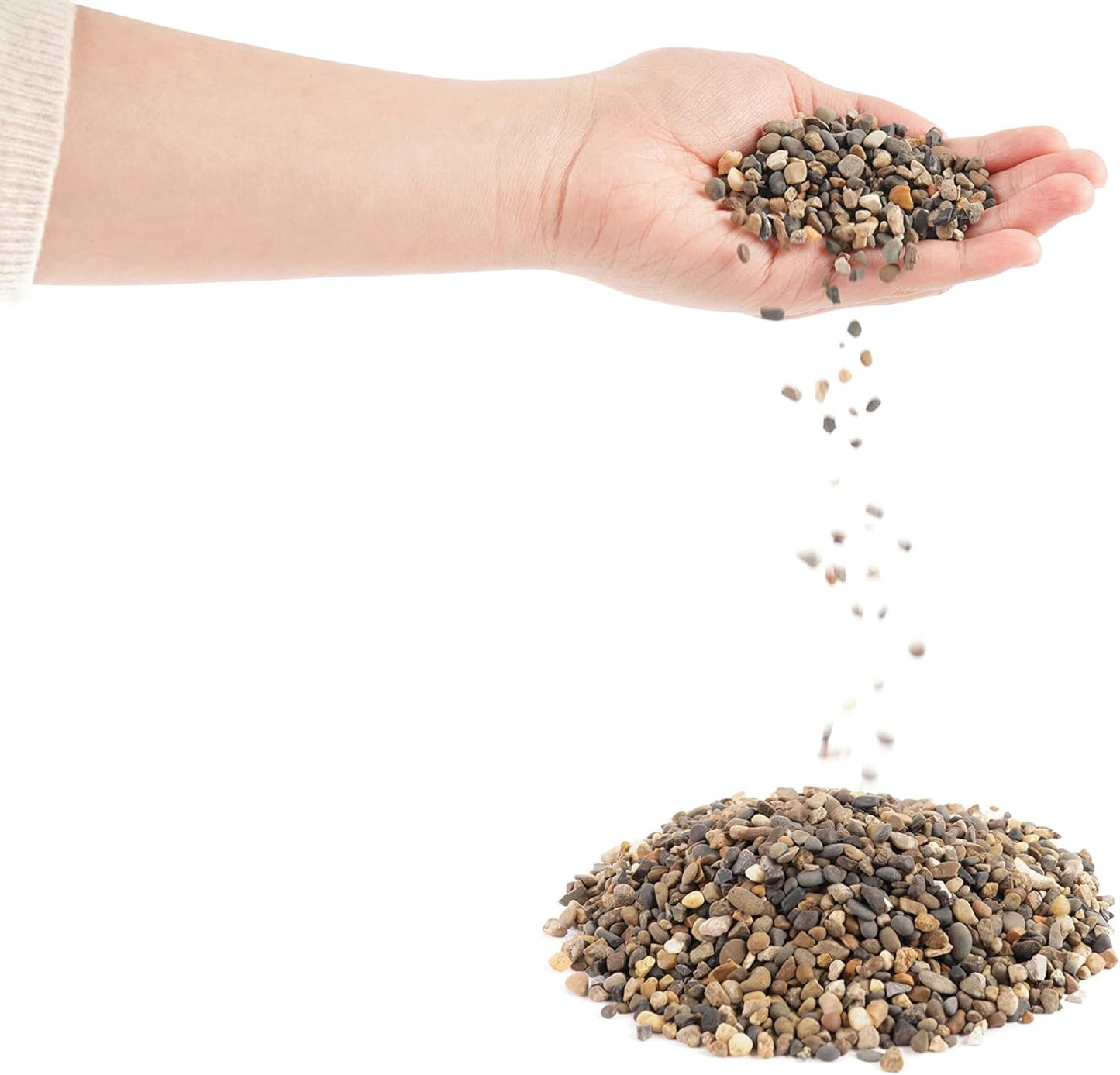 LANDEN Mekong Aquarium Brown-Black Sand 7lbs(2L), Aquarium Substrate Gravel, Pea Gravel for Landscaping, Granite Sand, Coarse Sand for Plants, Aquatic Substrate Sand 2-5mm