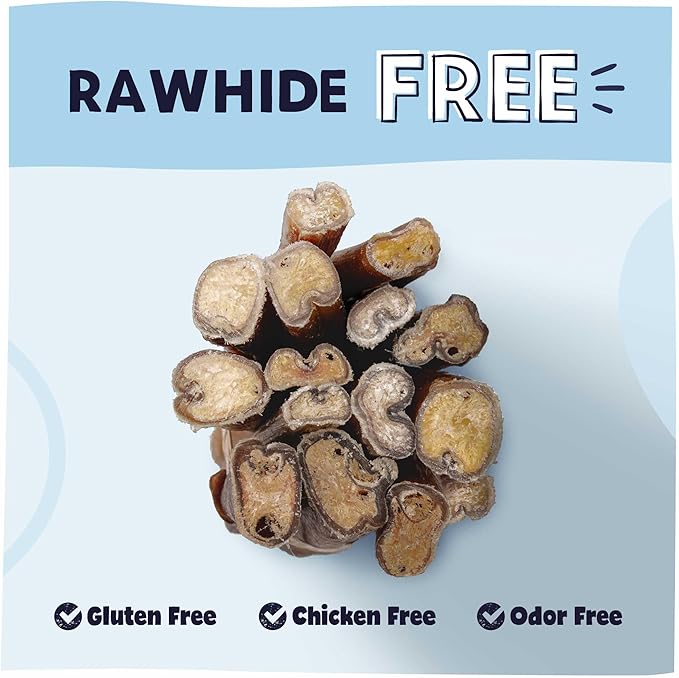 Pawstruck Natural 3–5" Bully Sticks for Small Dogs and Puppies – Single Ingredient, Low-Odor, Rawhide-Free Chew Treat – 100% Real Beef, No Artificial Preservatives – 8 oz Bag – Packaging May Vary