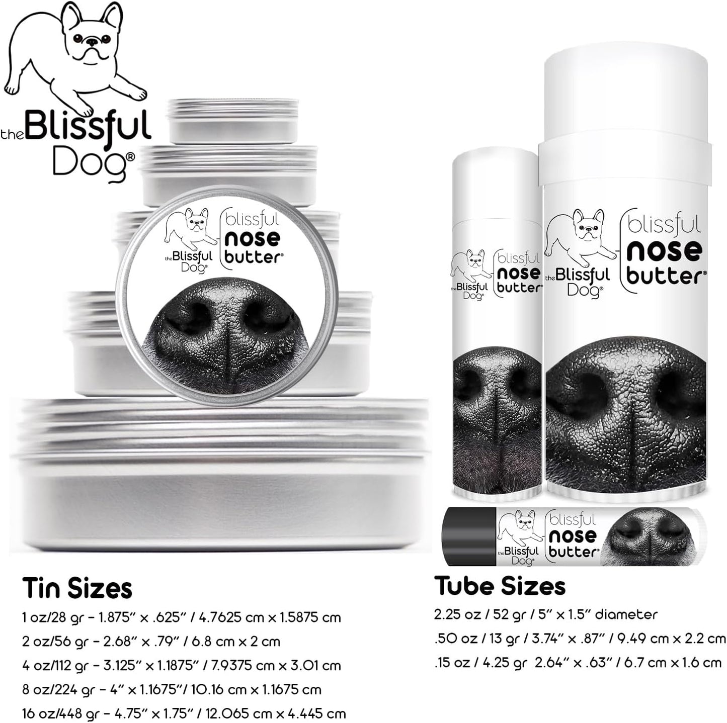 The Blissful Dog Basset Hound Nose Butter for Dry, Cracked Skin, Lick-Safe Dog Nose Balm with Moisturizing Shea Butter, Almond, Olive, and Essential Oils, Pet Supplies, Uncented, 2 oz.