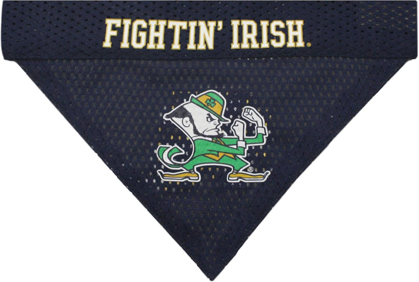 Pets First Collegiate Pet Accessories, Reversible Bandana, Notre Dame Fighting Irish Size Small/Medium