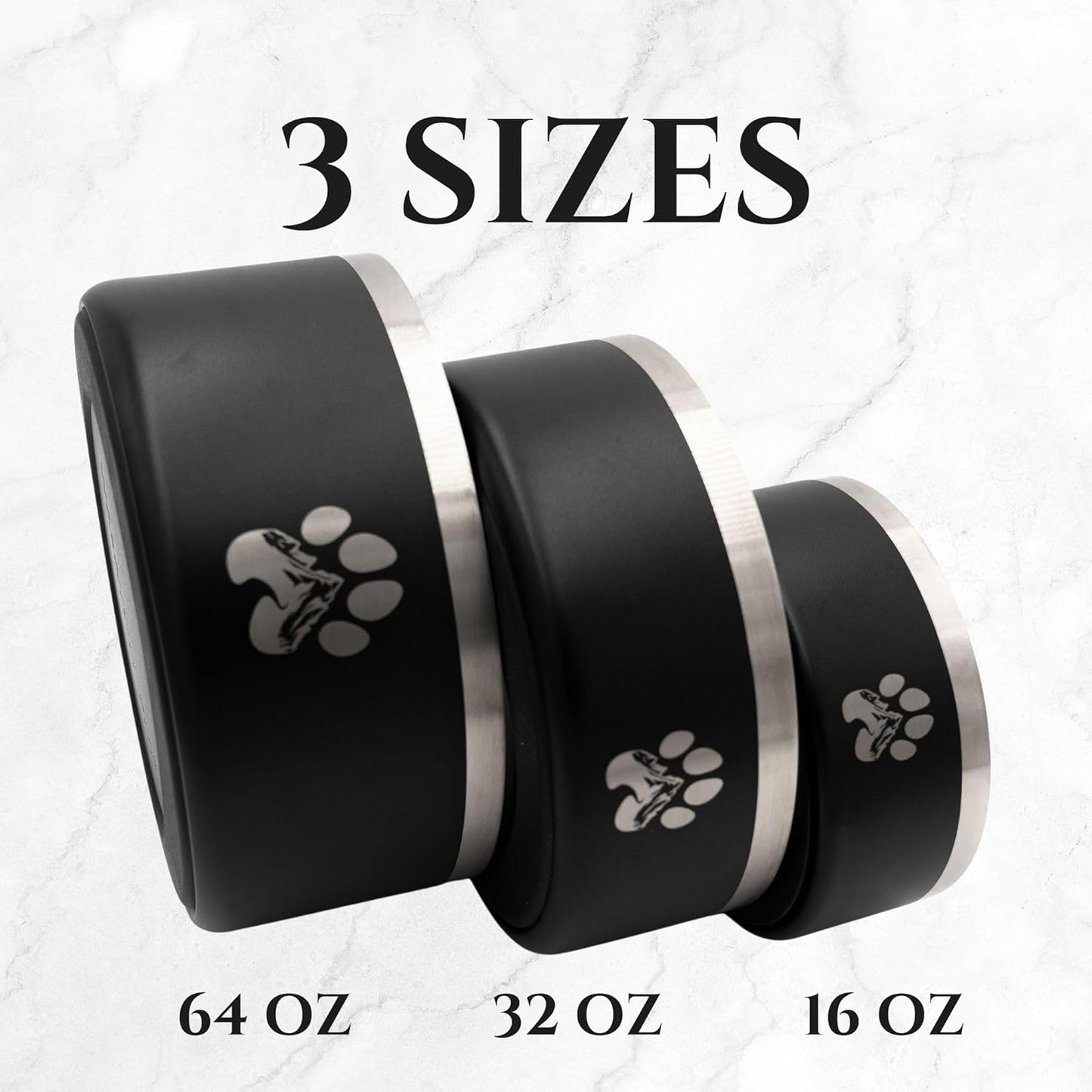 Stainless Steel Dog Bowl for Small-Large Dogs | Double Wall Insulated, Non-Slip Base Heavy Duty Water and Food Bowls for Dogs & Cats | Pet Safe BPA Free & Dishwasher Safe | 32 Oz - Khaki