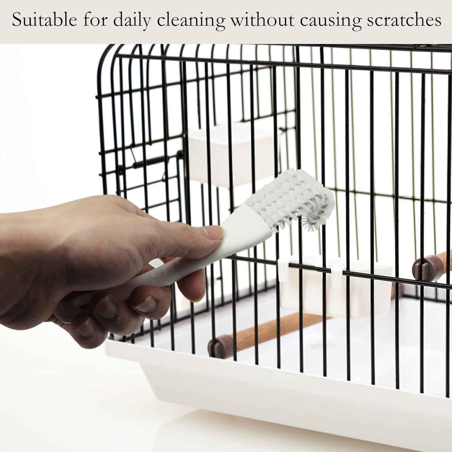 2Pcs Bird Cage Long Handle Shovel Cleaner, Bird Cage Tool Accessories Supplies, for Better Cleaning of Bird Droppings from Pet Cages Parrot Cages Bird Perches