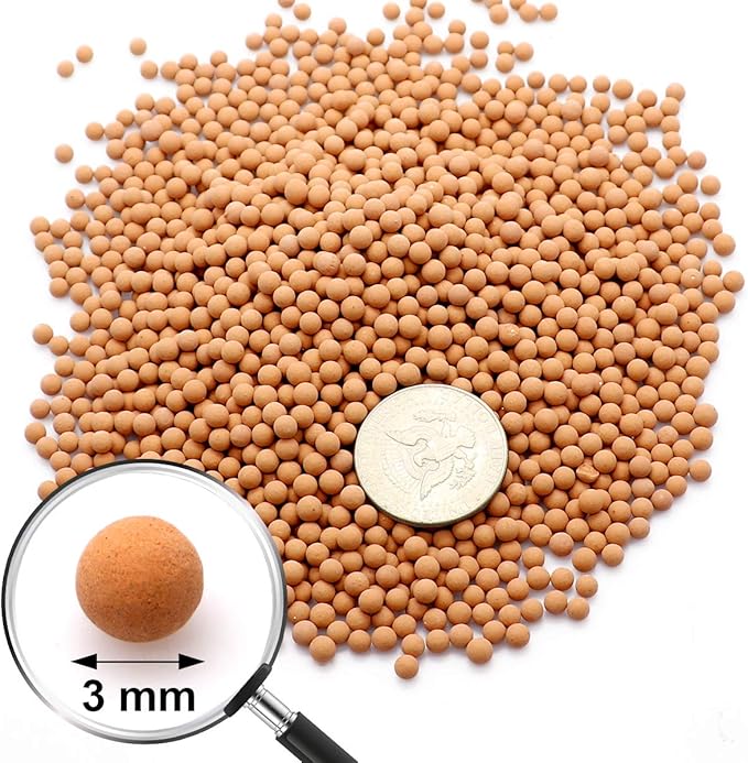 Clay Pebbles Gardening Ceramsite Orchid Hydroponic Grow Media Clay Rocks Drainage Water Purification Ceramsite Decor Cultivation Soil Stone Horticultural Grade for Soil Hydroponics Aquaponics 2.2lb