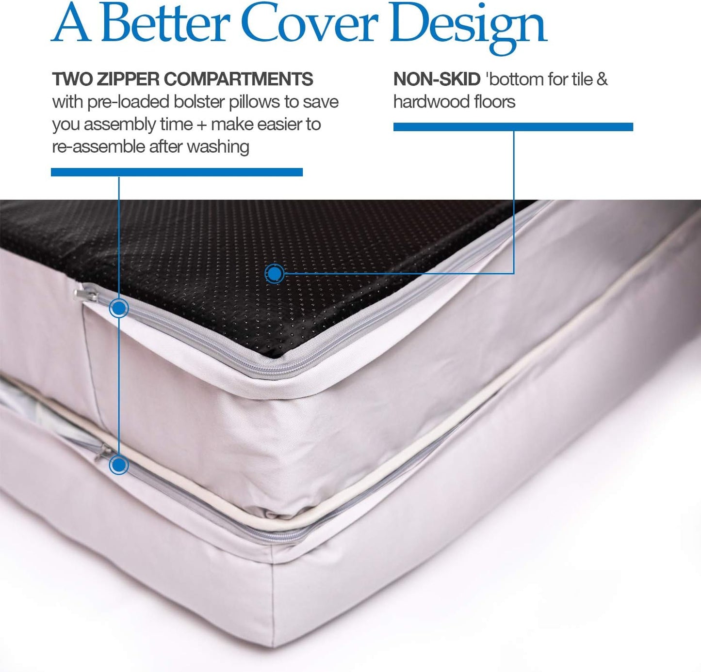 PetFusion Ultimate Dog Bed, Orthopedic Memory Foam, Multiple Sizes and Colors, Medium Firmness Pillow, Waterproof Liner, YKK Zippers, Breathable 35% Cotton Cover