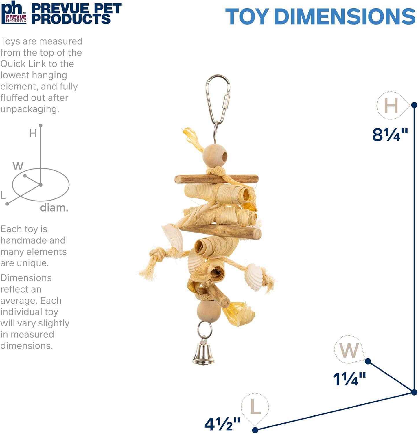 Prevue Pet Products Naturals Physical & Mental Princess Bird Toy 62553