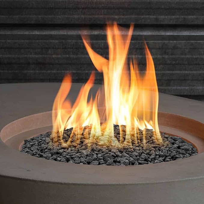 Mr. Fireglass 10 Pounds Black Natural Lava Rock for Indoor Outdoor Gas Fire Pits Fireplaces & Barbecue Grills | Volcanic Lava Stones for Decorating Garden Landscaping, Potted Plants, 0.2"-0.3"