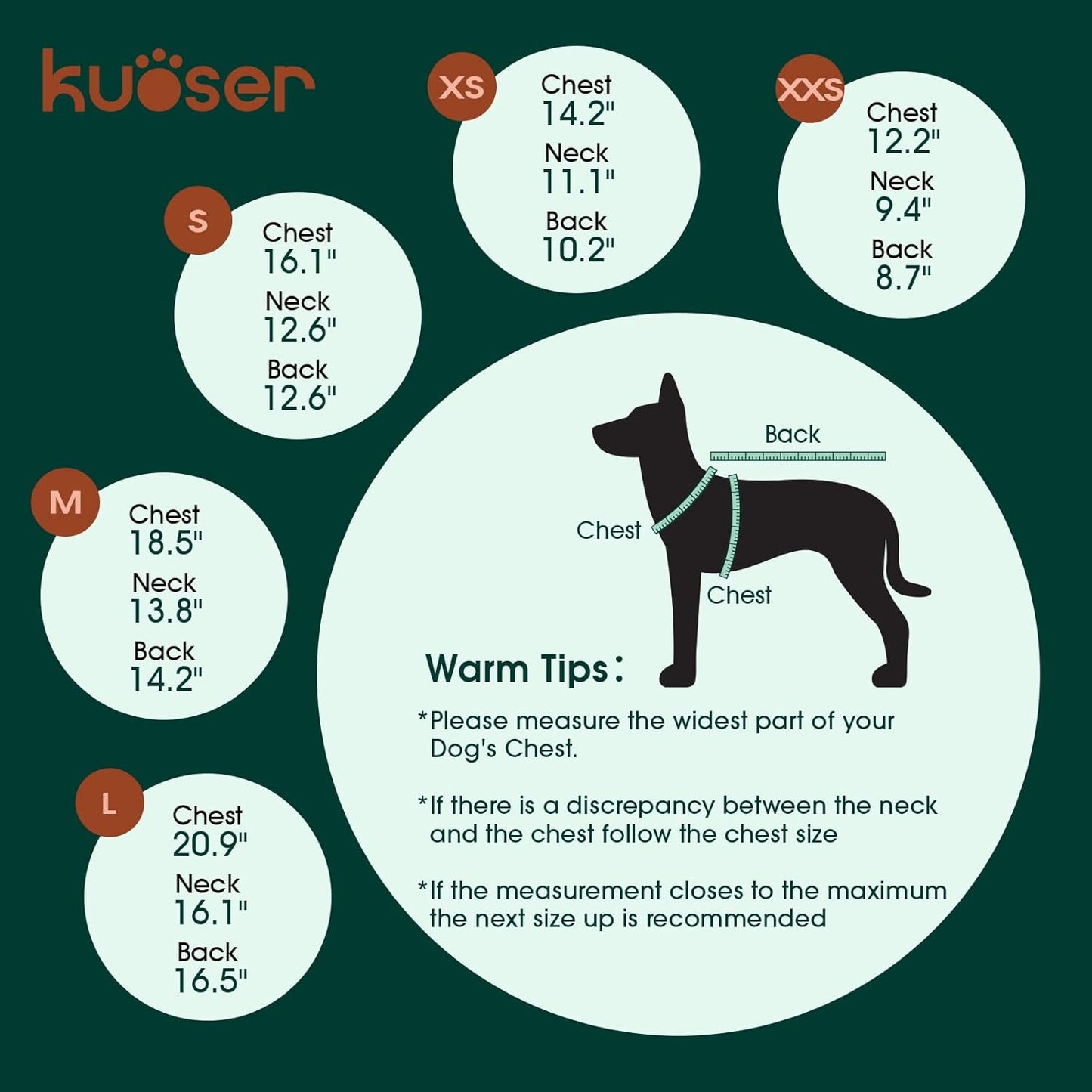 Kuoser Dog Fleece Vest,Warm Plaid Dog Sweater with Leash Hole,Soft Turtleneck Winter Pet Jacket Dogs Coat Pullover Clothes for Small Medium Dogs Cats,Spring Fall Cold Weather Christmas Outfit,Red L