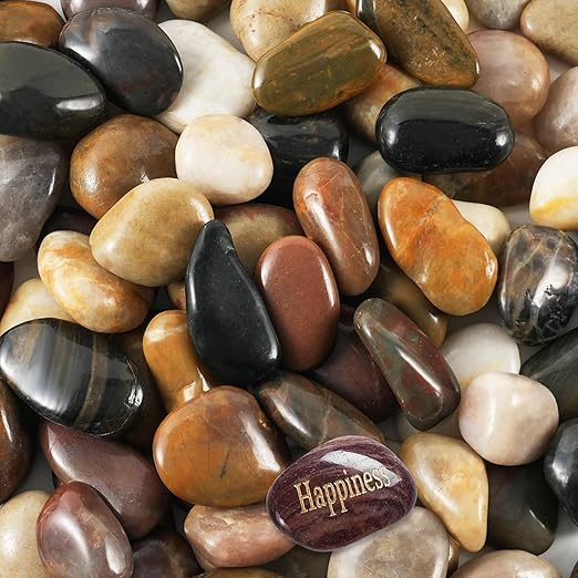 SIDONG 10 LB Mixed River Rocks, 0.4-1.2 Inches Highly Polished Pebbles for Indoor Plants, Decorative Stones for Plants, Fish Tank, Vases, Home Décor, Crafting, Garden Landscaping