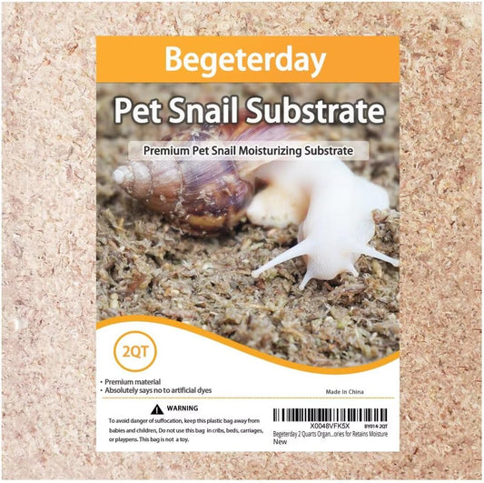 2 Quarts Organic Fiber Substrate for Pet Snail, Ideal Snail Terrarium Accessories for Retains Moisture