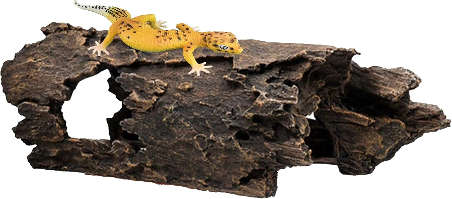 Reptile Hide Bark Texture,Snake Hide,Bearded Dragon Basking Platform,Aquarium Decor for Amphibians,Leopard Gecko,Lizard,Turtle,Tortoise,Betta Fish,Spider,Scorpion,Axolotl