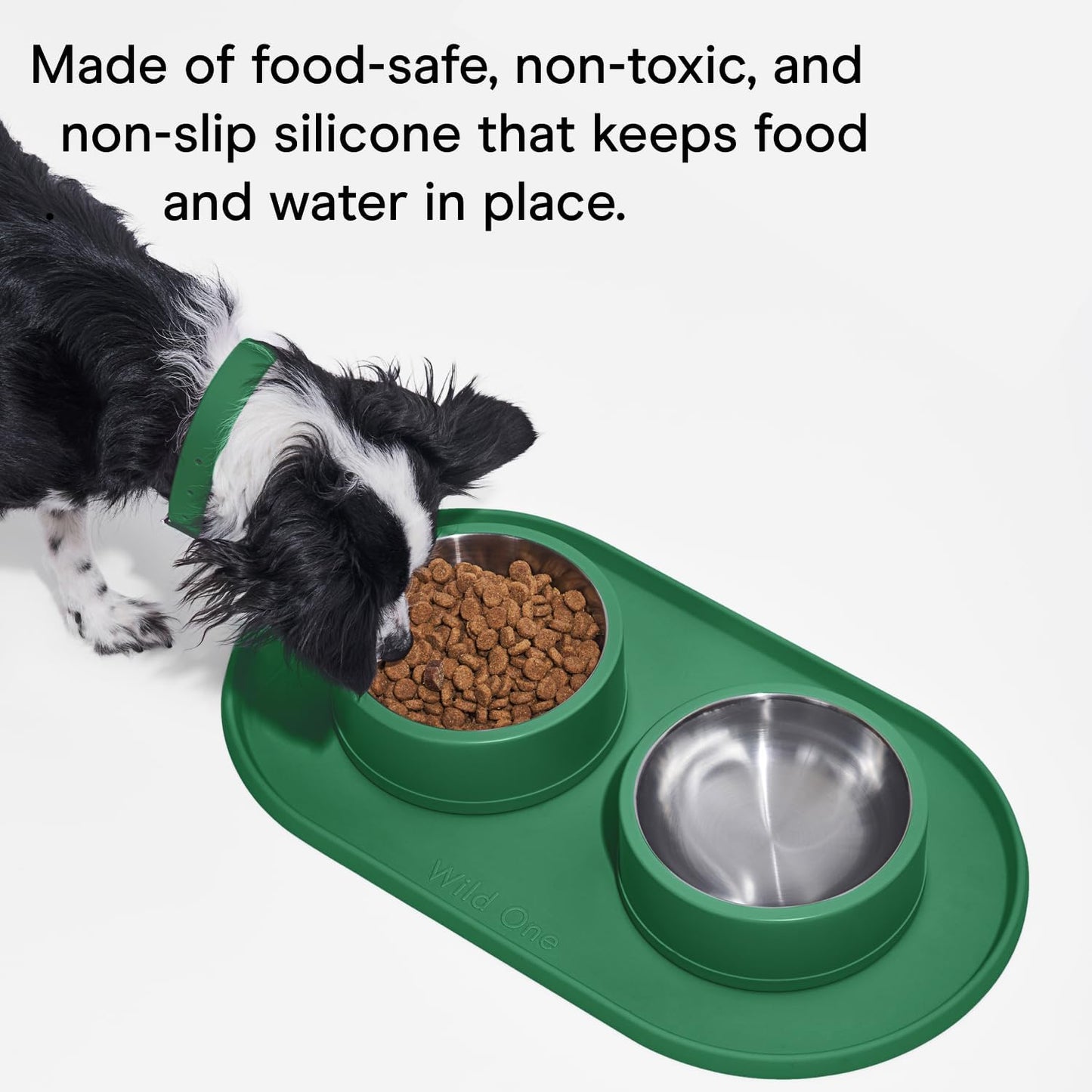 Wild One - Dog & Cat Placemat for Food & Water - Silicone, Non-Slip, Non-Toxic - Great for Travel - Standard (Lilac)