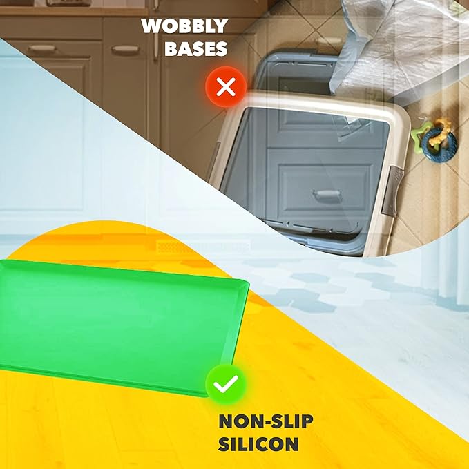 TidyFriend Dog Pee Pad Holder Tray Fits for 24” x 24” Wee Wee Pee Pads - Stable Grip, Raised Edges, Quick-Wipe Silicone Surface Dog Potty Tray Holder for Indoor Flooring Protection (Green)