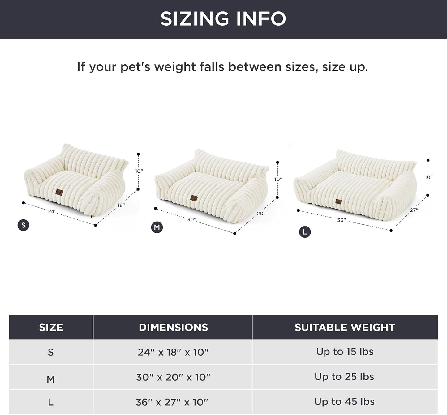 Bedsure Cute Cat Couch for Pets - Fluffy Small Dog Sofa with Premium Soft Corduroy Fleece, Pet Sofa with Removable Washable Cover, Supportive Dog Couch Bed for Small Medium Dogs, 30inch, Cream